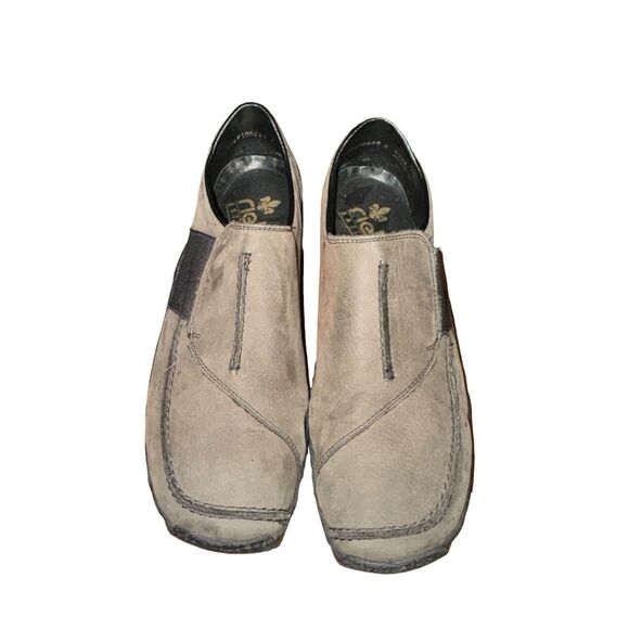 Rieker Anitstress Flats Women's Size 9 Gray Leather Slip On Comfort Shoes - Picture 3 of 9